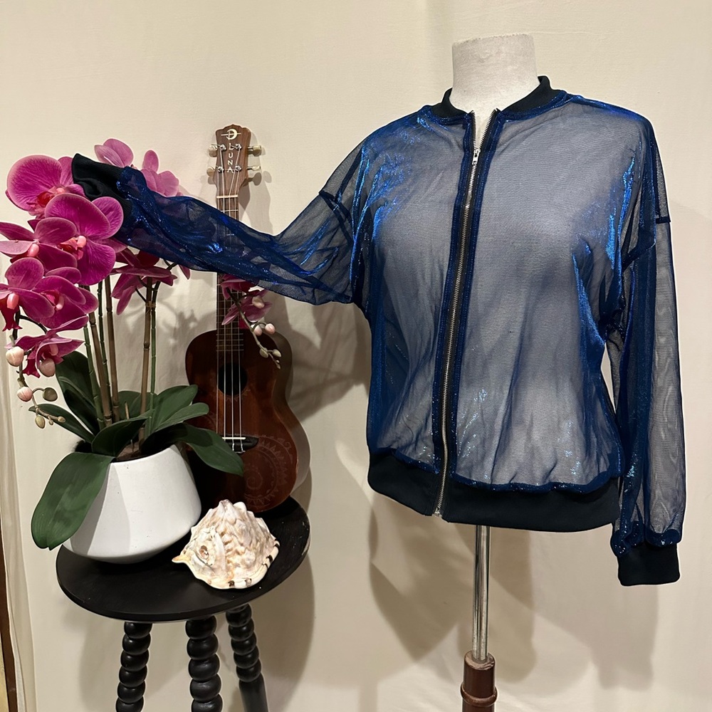 Euphoria see through shimmer zip up